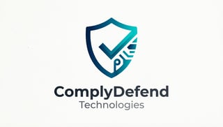 ComplyDefend Technologies logo featuring a shield with checkmark and circuit pattern design